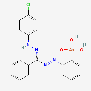 {2-[(E)-{[2-(4-Chlorophenyl)hydrazinylidene](phenyl)methyl}diazenyl]phenyl}arsonic acid