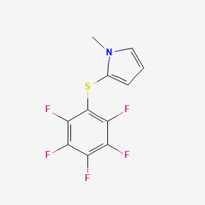 1-Methyl-2-[(pentafluorophenyl)sulfanyl]-1H-pyrrole