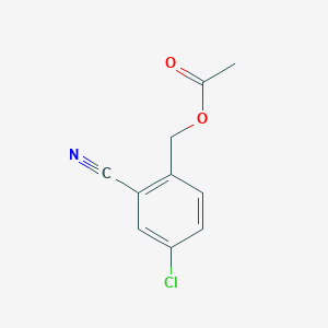 molecular formula C10H8ClNO2 B1431815 (4-氯-2-氰基苯基)甲基乙酸酯 CAS No. 1432679-22-5