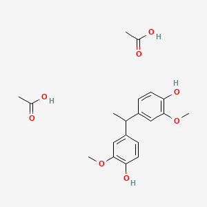 Acetic acid;4-[1-(4-hydroxy-3-methoxyphenyl)ethyl]-2-methoxyphenol