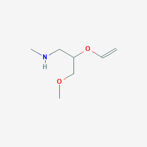 molecular formula C7H15NO2 B14318235 2-(Ethenyloxy)-3-methoxy-N-methylpropan-1-amine CAS No. 106662-88-8