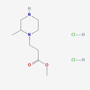 molecular formula C9H20Cl2N2O2 B1431825 3-(2-甲基哌嗪-1-基)丙酸甲酯二盐酸盐 CAS No. 1432679-92-9
