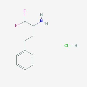 molecular formula C10H14ClF2N B1431828 1,1-Difluoro-4-phenylbutan-2-amine hydrochloride CAS No. 1432681-44-1