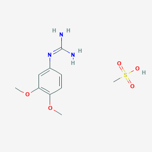 molecular formula C10H17N3O5S B1431839 N-(3,4-dimethoxyphenyl)guanidine metanesulfonate CAS No. 1351651-87-0