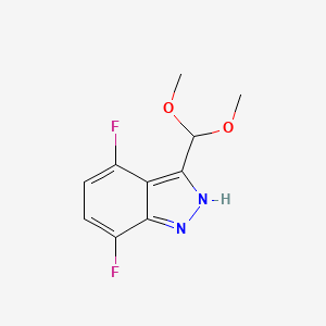 molecular formula C10H10F2N2O2 B1431842 4,7-Difluoro-3-(dimethoxymethyl)-1H-indazole CAS No. 1427504-15-1