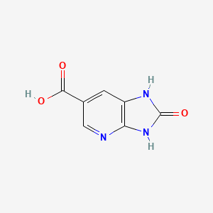 molecular formula C7H5N3O3 B1431859 2-oxo-1H,2H,3H-imidazo[4,5-b]pyridine-6-carboxylic acid CAS No. 1388048-97-2