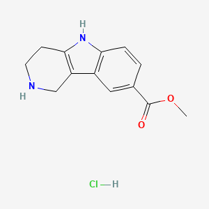 molecular formula C13H15ClN2O2 B1431871 1H,2H,3H,4H,5H-吡啶并[4,3-b]吲哚-8-甲酸甲酯盐酸盐 CAS No. 1803588-69-3