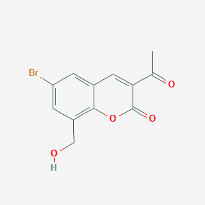 3-Acetyl-6-bromo-8-(hydroxymethyl)-2H-1-benzopyran-2-one