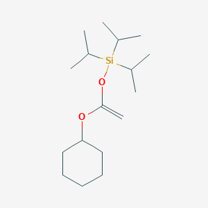 {[1-(Cyclohexyloxy)ethenyl]oxy}tri(propan-2-yl)silane