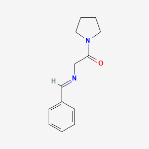 2-[(E)-Benzylideneamino]-1-(pyrrolidin-1-yl)ethan-1-one