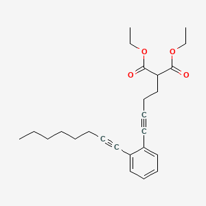 Diethyl {4-[2-(oct-1-yn-1-yl)phenyl]but-3-yn-1-yl}propanedioate