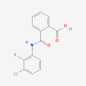 molecular formula C14H9ClFNO3 B14318794 2-[(3-Chloro-2-fluorophenyl)carbamoyl]benzoic acid CAS No. 105743-91-7