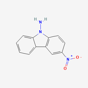 molecular formula C12H9N3O2 B14318843 3-Nitro-9H-carbazol-9-amine CAS No. 105676-67-3