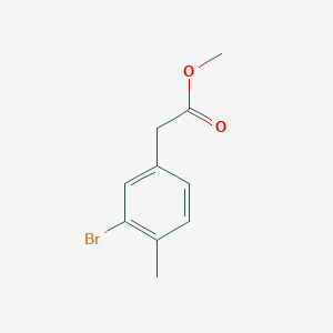 molecular formula C10H11BrO2 B1431885 Methyl 2-(3-bromo-4-methylphenyl)acetate CAS No. 1261453-29-5