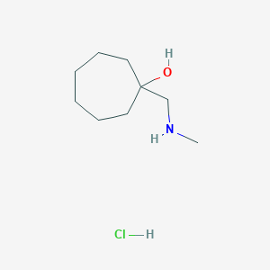 molecular formula C9H20ClNO B1431890 1-[(Methylamino)methyl]cycloheptan-1-ol hydrochloride CAS No. 1803604-89-8