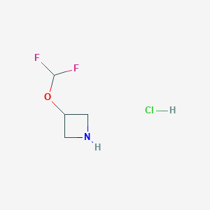 molecular formula C4H8ClF2NO B1431891 3-(Difluoromethoxy)azetidine hydrochloride CAS No. 1619991-11-5