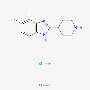 molecular formula C14H21Cl2N3 B1431893 4,5-dimethyl-2-piperidin-4-yl-1H-benzimidazole dihydrochloride CAS No. 1987680-62-5