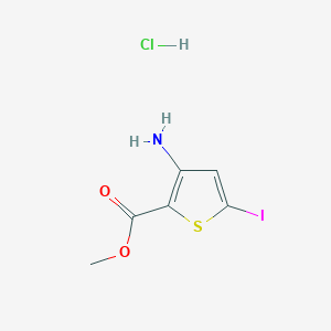 molecular formula C6H7ClINO2S B1431897 Methyl 3-amino-5-iodothiophene-2-carboxylate hydrochloride CAS No. 1351655-19-0