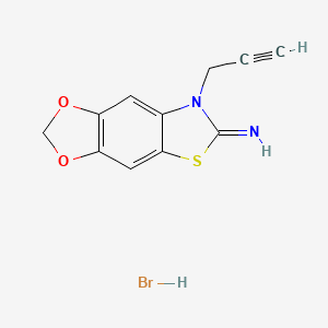 B1431915 7-(prop-2-yn-1-yl)-[1,3]dioxolo[4',5':4,5]benzo[1,2-d]thiazol-6(7H)-imine hydrobromide CAS No. 1820590-29-1