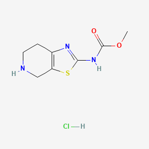 molecular formula C8H12ClN3O2S B1431917 Methyl 4,5,6,7-tetrahydro[1,3]thiazolo[5,4-c]pyridin-2-ylcarbamate hydrochloride CAS No. 1421456-44-1