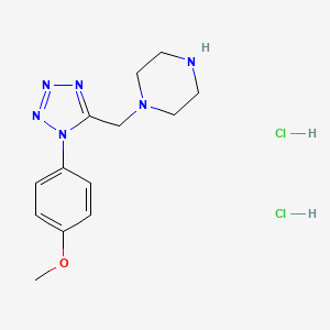 molecular formula C13H20Cl2N6O B1431919 1-{[1-(4-methoxyphenyl)-1H-tetrazol-5-yl]methyl}piperazine dihydrochloride CAS No. 1351643-53-2