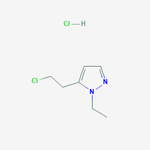 molecular formula C7H12Cl2N2 B1431931 5-(2-chloroethyl)-1-ethyl-1H-pyrazole hydrochloride CAS No. 1797036-93-1