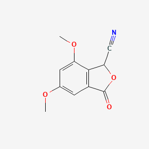 5,7-Dimethoxy-3-oxo-1,3-dihydro-2-benzofuran-1-carbonitrile