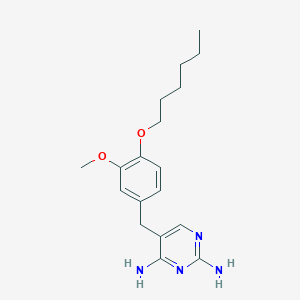 2,4-Pyrimidinediamine, 5-[[4-(hexyloxy)-3-methoxyphenyl]methyl]-