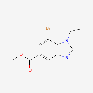 molecular formula C11H11BrN2O2 B1431943 7-溴-1-乙基-1,3-苯并二唑-5-甲酸甲酯 CAS No. 1423037-23-3