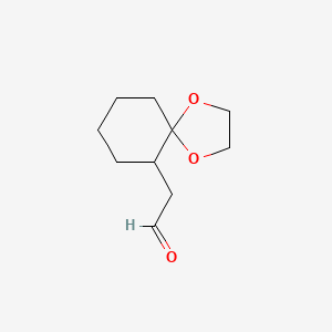 B1431952 2-{1,4-Dioxaspiro[4.5]decan-6-yl}acetaldehyde CAS No. 809233-15-6