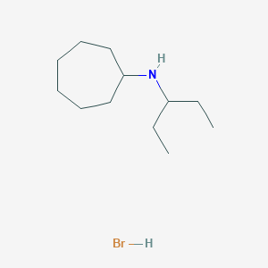 molecular formula C12H26BrN B1431955 N-(1-ethylpropyl)cycloheptanamine hydrobromide CAS No. 1609400-67-0
