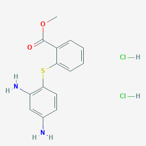 molecular formula C14H16Cl2N2O2S B1431961 Methyl 2-[(2,4-diaminophenyl)thio]benzoate dihydrochloride CAS No. 1984136-68-6