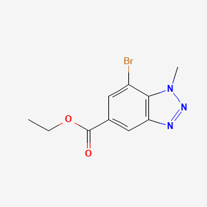 molecular formula C10H10BrN3O2 B1431965 Ethyl 7-bromo-1-methyl-1,2,3-benzotriazole-5-carboxylate CAS No. 1423037-30-2