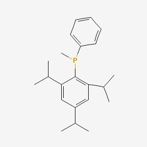 molecular formula C22H31P B14319659 Methyl(phenyl)[2,4,6-tri(propan-2-yl)phenyl]phosphane CAS No. 104108-09-0