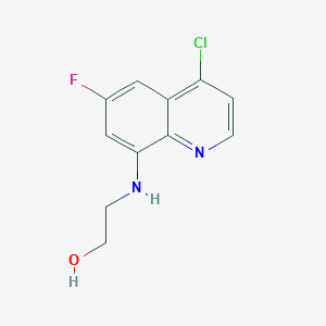 molecular formula C11H10ClFN2O B1431969 2-[(4-Chloro-6-fluoroquinolin-8-yl)amino]ethan-1-ol CAS No. 1803600-35-2