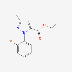 molecular formula C13H13BrN2O2 B1431972 Ethyl 2-(2-bromophenyl)-5-methylpyrazole-3-carboxylate CAS No. 1448684-44-3