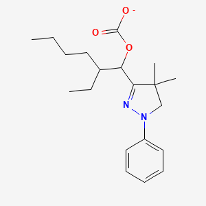 1-(4,4-Dimethyl-1-phenyl-4,5-dihydro-1H-pyrazol-3-yl)-2-ethylhexyl carbonate