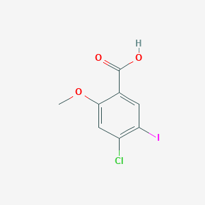 molecular formula C8H6ClIO3 B1431974 4-Chloro-5-iodo-2-methoxybenzoic acid CAS No. 1440526-64-6