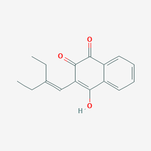 3-(2-Ethylbut-1-en-1-yl)-4-hydroxynaphthalene-1,2-dione