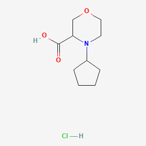 B1431978 4-Cyclopentylmorpholine-3-carboxylic acid hydrochloride CAS No. 1796924-55-4