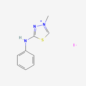 5-Anilino-3-methyl-1,3,4-thiadiazol-3-ium iodide