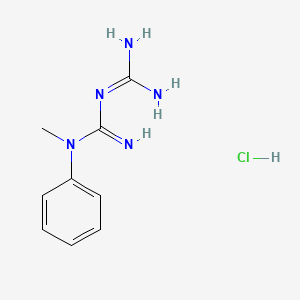 molecular formula C9H14ClN5 B1431983 N'-(diaminomethylene)-N-methyl-N-phenylguanidine hydrochloride CAS No. 60815-27-2