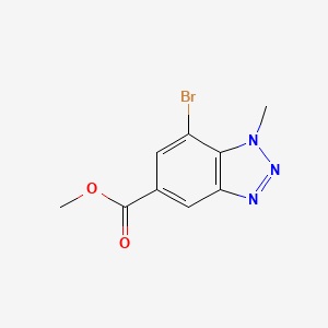 molecular formula C9H8BrN3O2 B1431985 7-溴-1-甲基-1,2,3-苯并三唑-5-甲酸甲酯 CAS No. 1420800-14-1