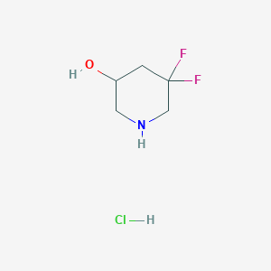 molecular formula C5H10ClF2NO B1431997 5,5-二氟哌啶-3-醇盐酸盐 CAS No. 1803584-46-4