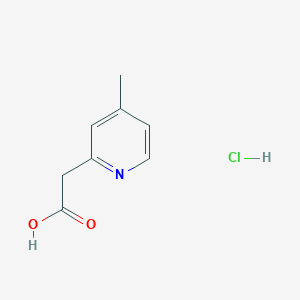 molecular formula C8H10ClNO2 B1432001 2-(4-Methylpyridin-2-yl)acetic acid hydrochloride CAS No. 1609395-40-5