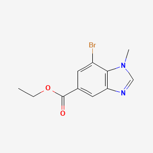 molecular formula C11H11BrN2O2 B1432004 Ethyl 7-bromo-1-methyl-1,3-benzodiazole-5-carboxylate CAS No. 1423037-39-1