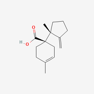 3-Cyclohexene-1-carboxylic acid, 4-methyl-1-(1-methyl-2-methylenecyclopentyl)-, (R*,R*)-