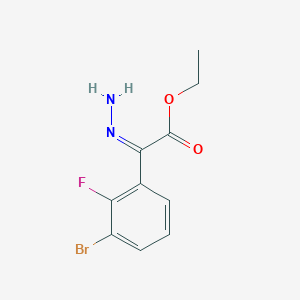 B1432010 Ethyl (2Z)-2-(3-bromo-2-fluorophenyl)-2-hydrazinylideneacetate CAS No. 1820748-59-1