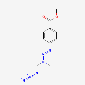 molecular formula C10H12N6O2 B14320137 Benzoic acid, 4-[3-(azidomethyl)-3-methyl-1-triazenyl]-, methyl ester CAS No. 103145-59-1