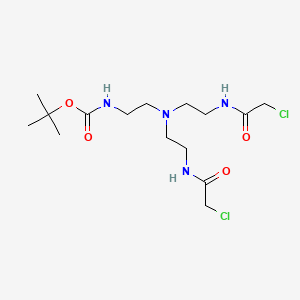 B1432014 2N-Boc-2',2''-triaminotriethylamine-bis(chloroacetamide) CAS No. 336817-27-7